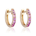 Load image into Gallery viewer, Pink Sapphire Ombre Huggies
