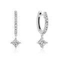 Load image into Gallery viewer, Princess Cut Diamond Huggies