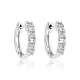 Load image into Gallery viewer, Emerald Cut Diamond Huggies