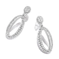 Load image into Gallery viewer, Illusion Oval Drop Diamond Earrings