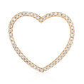 Load image into Gallery viewer, Pavé Diamond Open Heart Charm