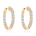 Load image into Gallery viewer, Large Round Diamond Hoops