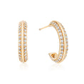 Load image into Gallery viewer, Faceted Diamond Hoops