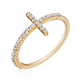 Load image into Gallery viewer, Pavé Diamond Cross Ring