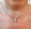 Load image into Gallery viewer, Small Diamond Cross Necklace