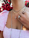 Load image into Gallery viewer, Large Diamond Cross Necklace