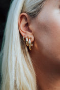Load image into Gallery viewer, Gold Tube Hoops