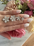 Load image into Gallery viewer, Diamond Flower Studs