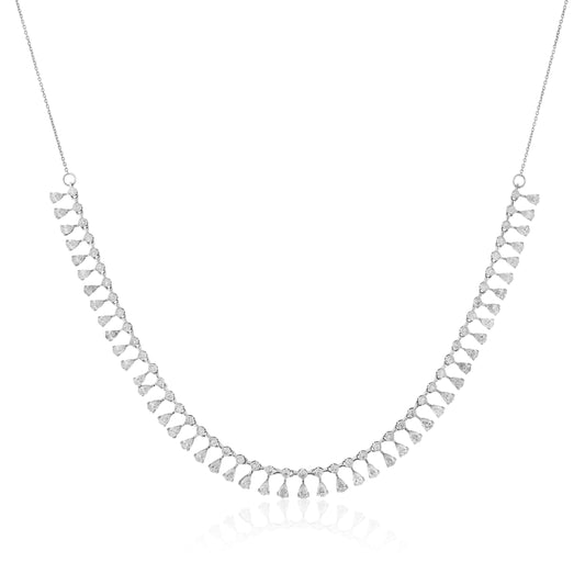 Elegant Adjustable Diamond Pear Drop Necklace