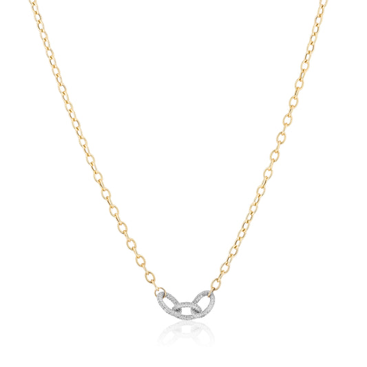 Triple Pavé Link Necklace