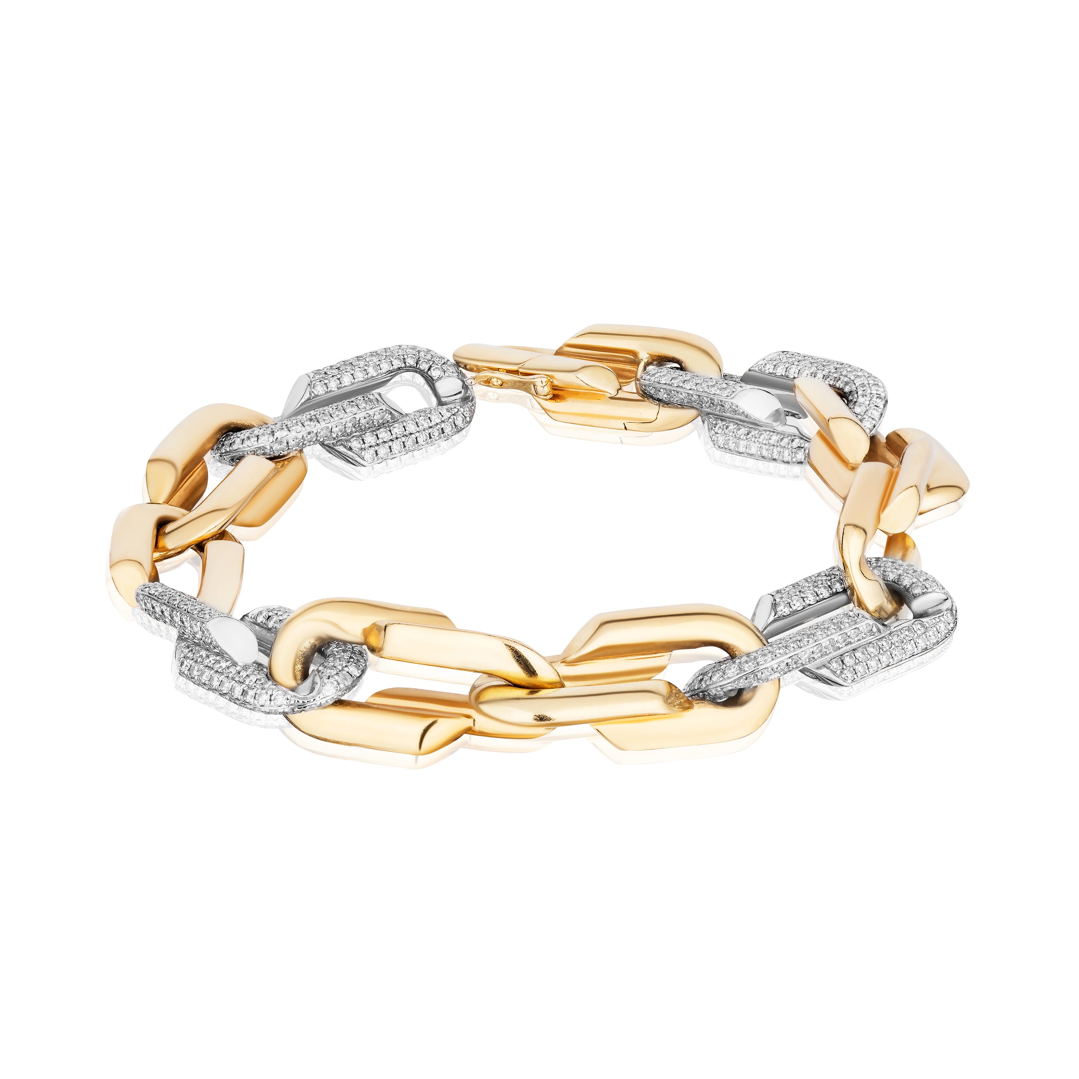 Jumbo Golden Diamond Bracelet