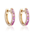 Load image into Gallery viewer, Pink Sapphire Ombre Huggies
