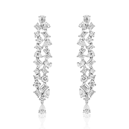 Multi-Cut Diamond Drop Earrings