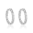 Load image into Gallery viewer, Emerald Cut Diamond Hoops
