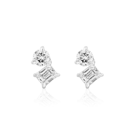 Double Diamond Studs