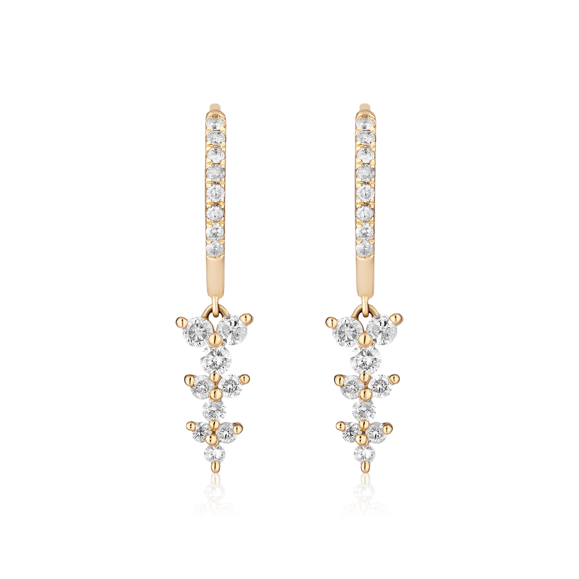 Cascading Diamond Drop Earrings