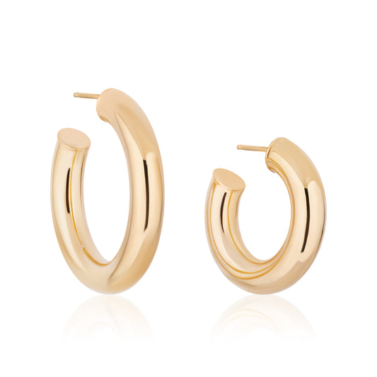 Gold Tube Hoops