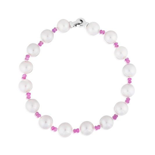 Pearl and Pink Sapphire Choker