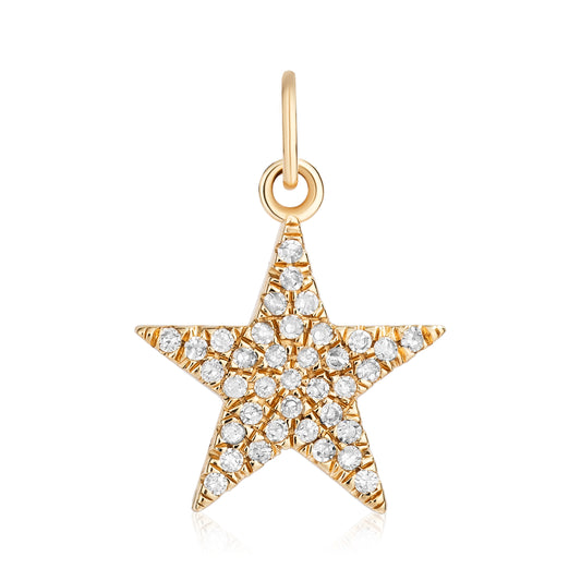 Medium Pavé Diamond Star Charm