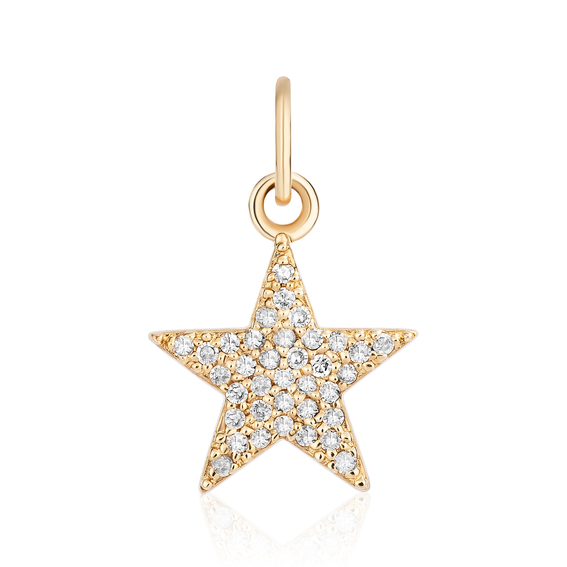 Small Pavé Diamond Star Charm