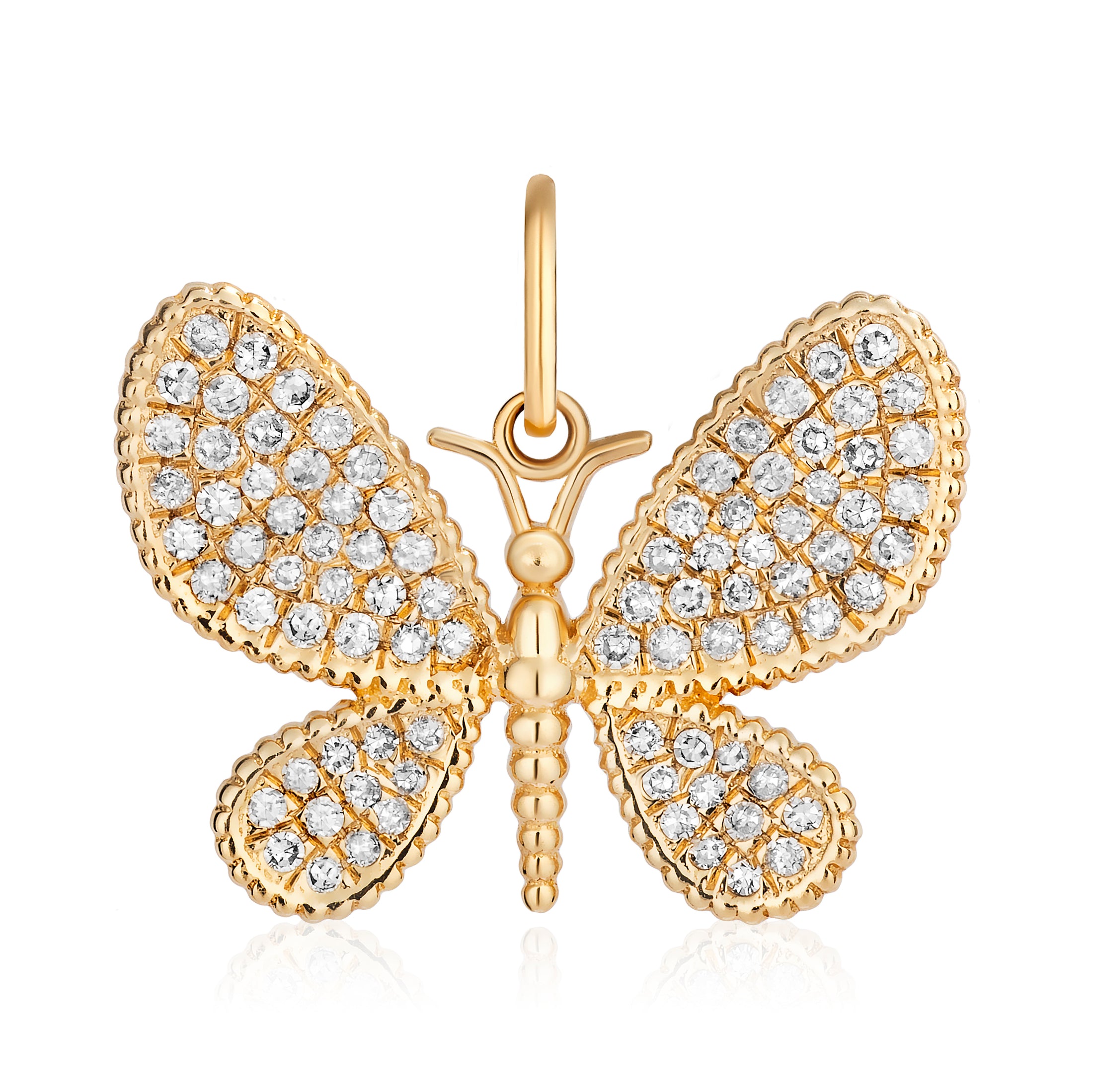 Pavé Diamond Butterfly Charm