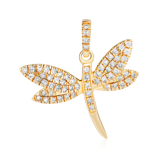 Pavé Diamond Dragonfly Charm