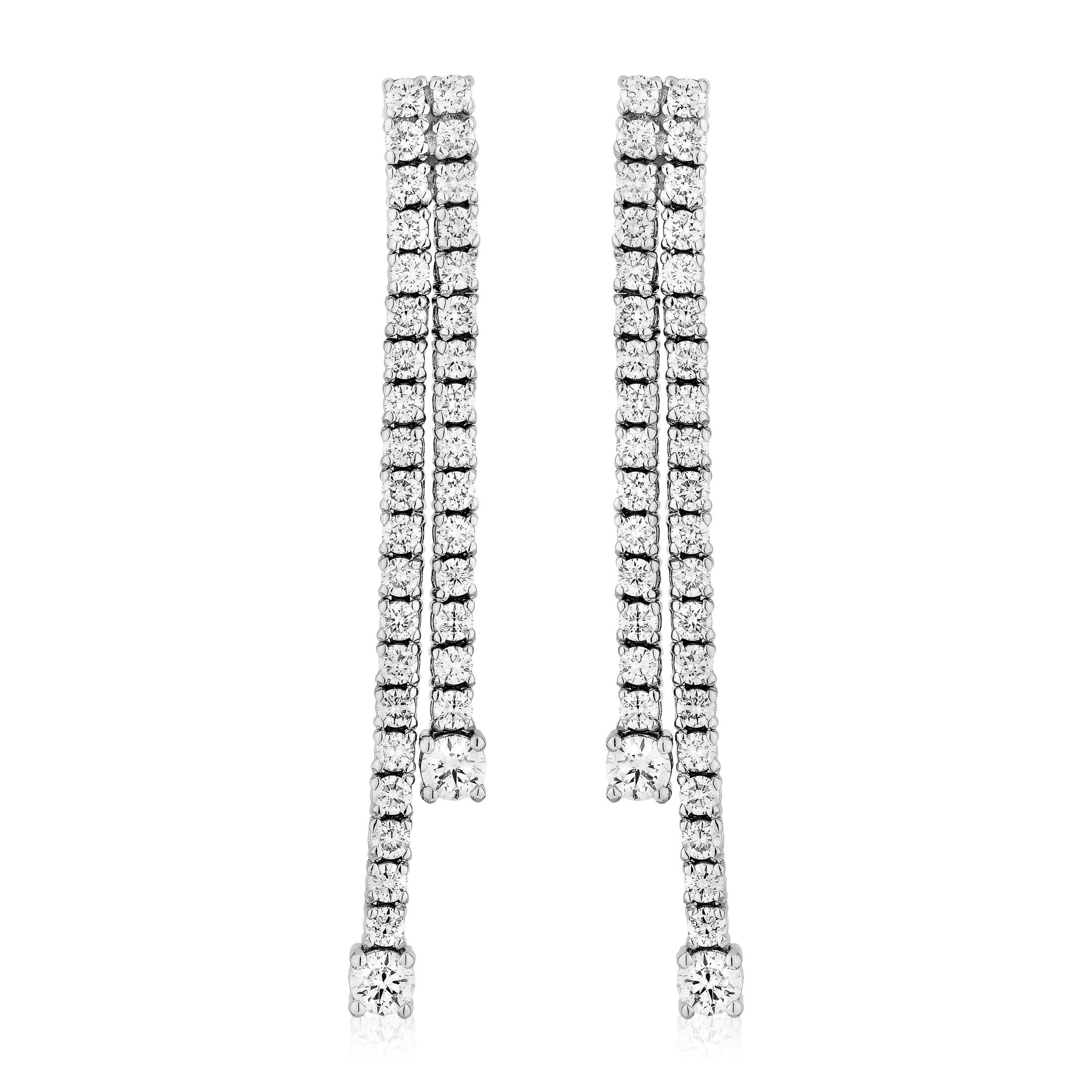 Double Bar Diamond Earrings