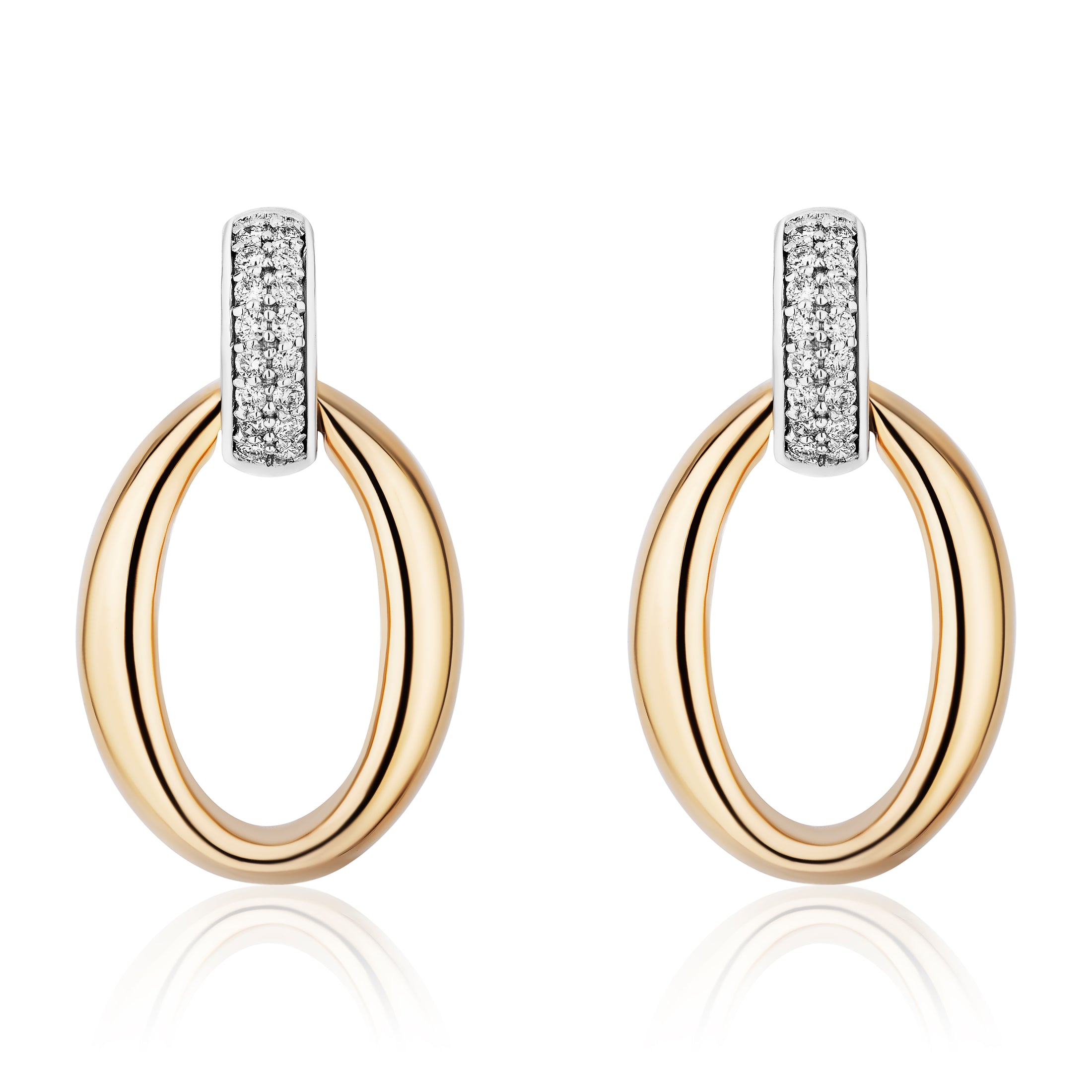 Duo Pavé Diamond Hoops