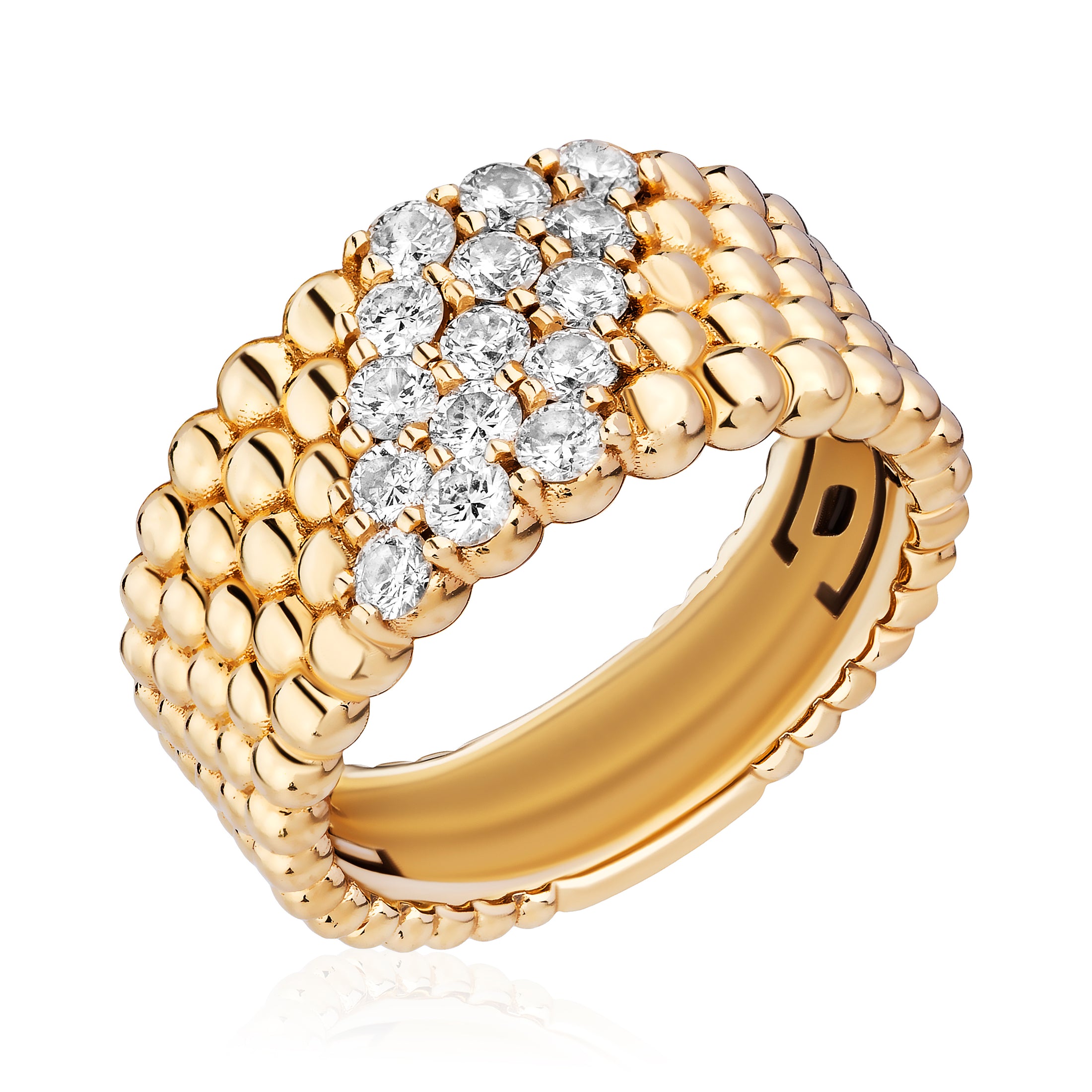 Bubble Diamond Band Ring