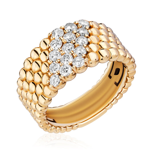 Bubble Diamond Band Ring