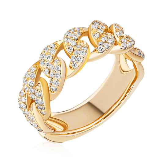 Pavé Diamond Cuban Ring