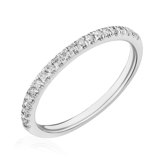 Half Pavé Diamond Eternity Band