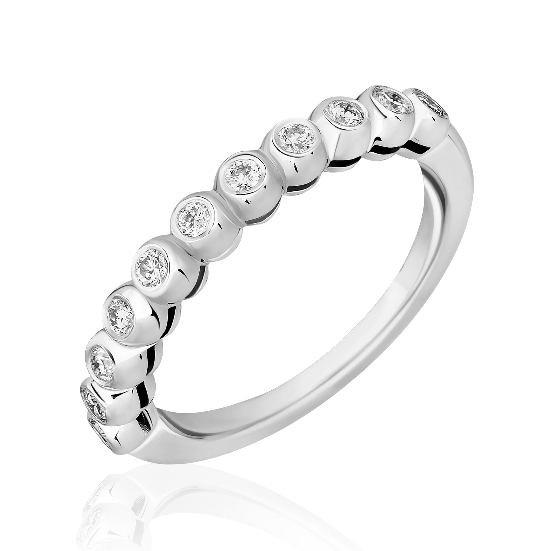 Half Bezel Diamond Ring