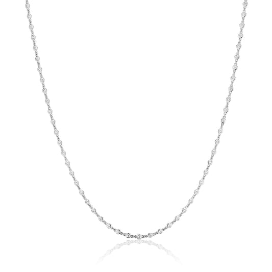 Floating Diamond Bezel Necklace