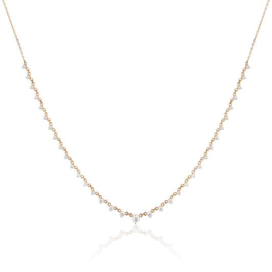 Graduated Round Diamond Necklace