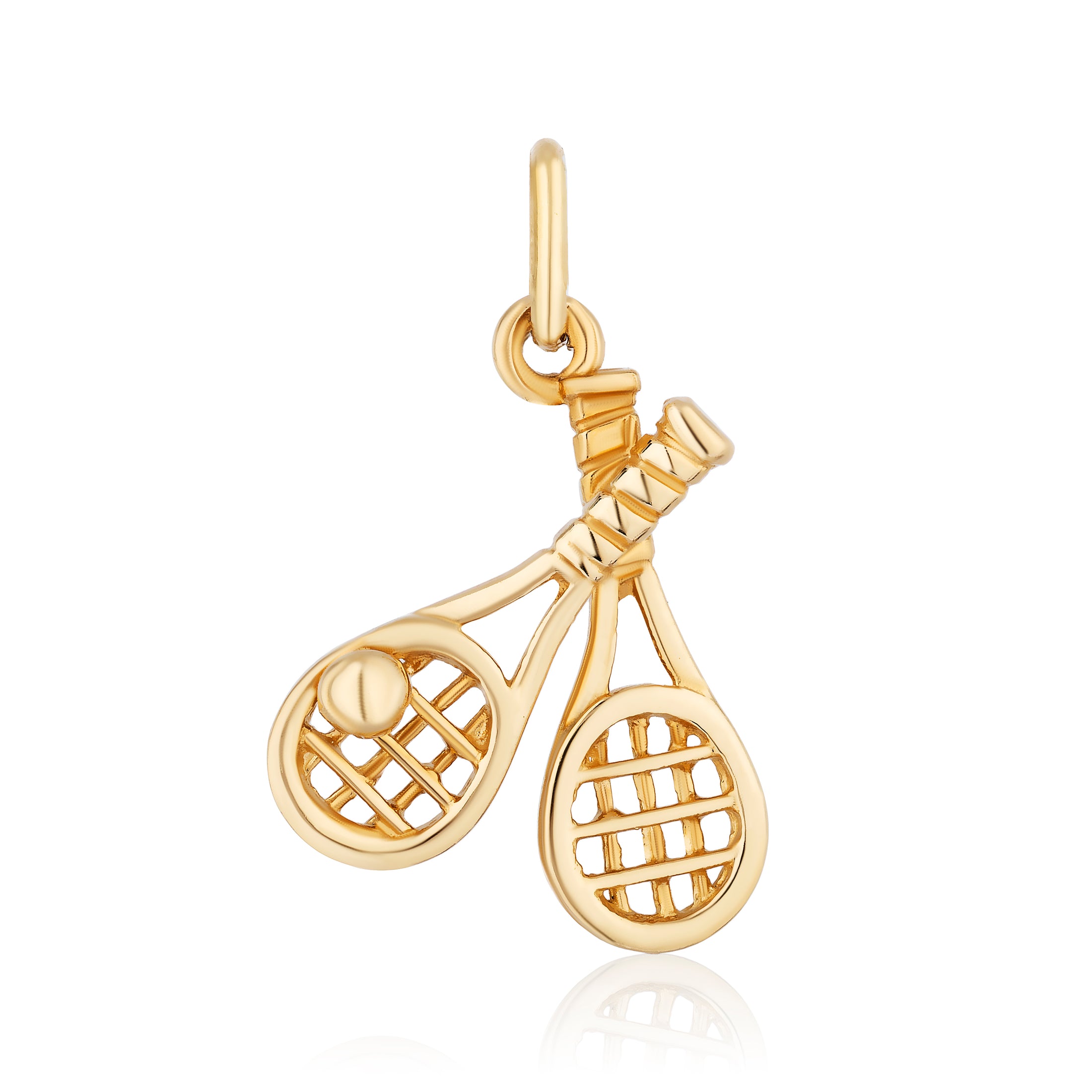 Double Tennis Racquet Charm