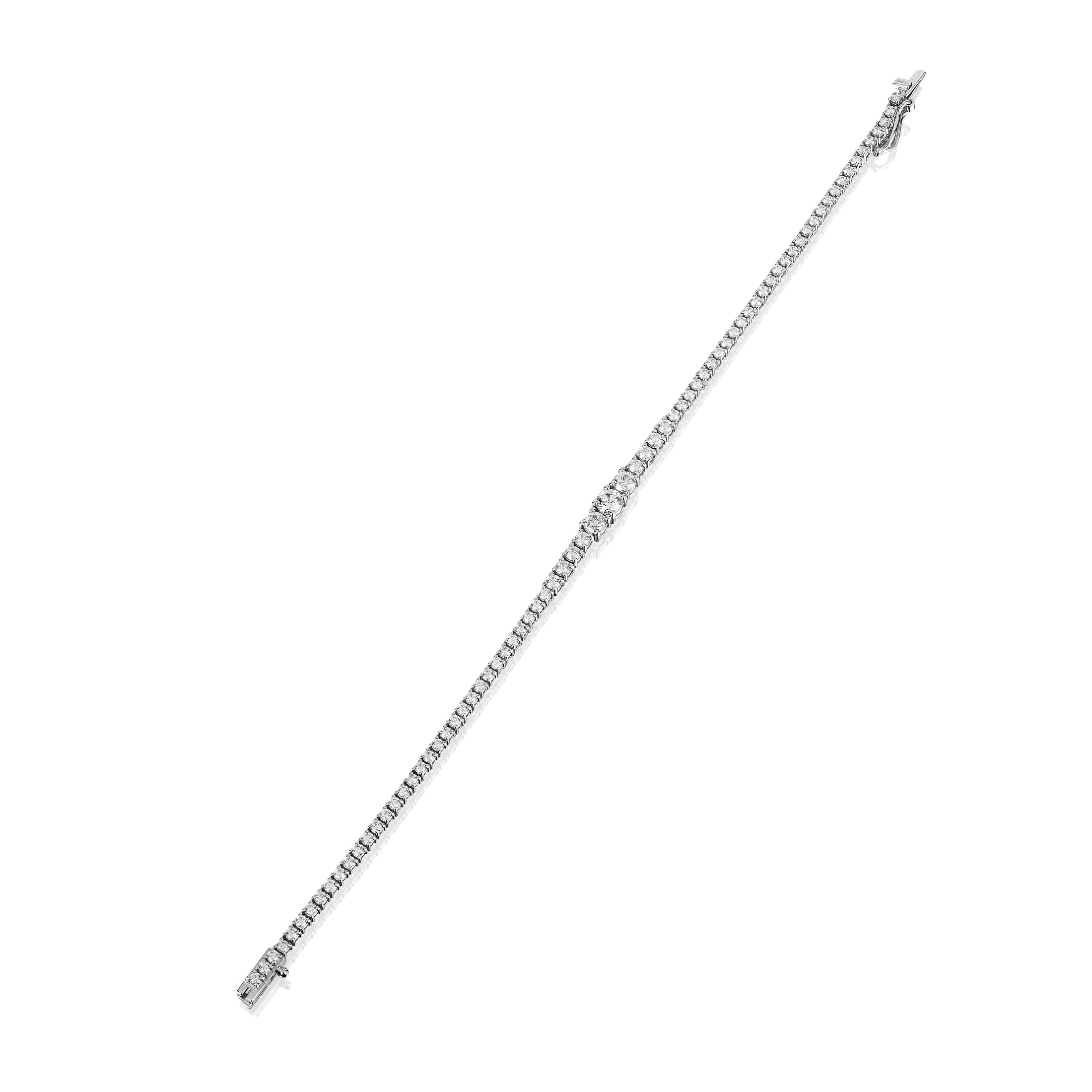 Mini Graduated Diamond Tennis Bracelet