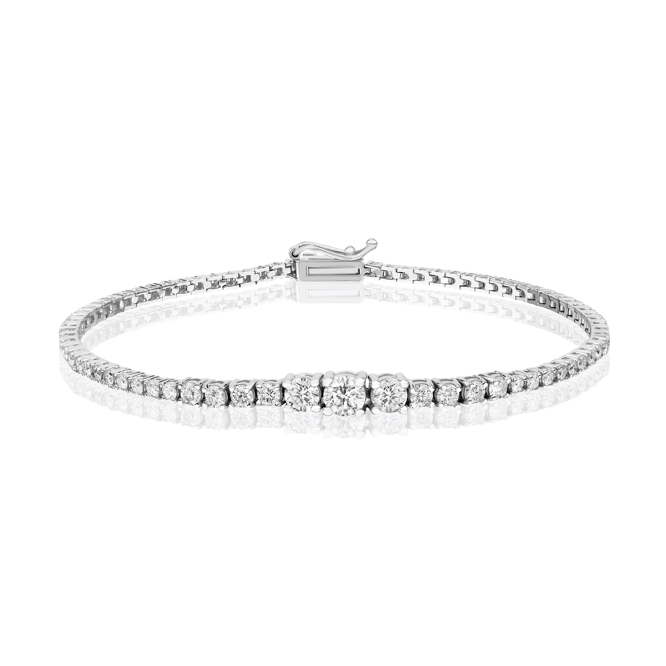 Mini Graduated Diamond Tennis Bracelet
