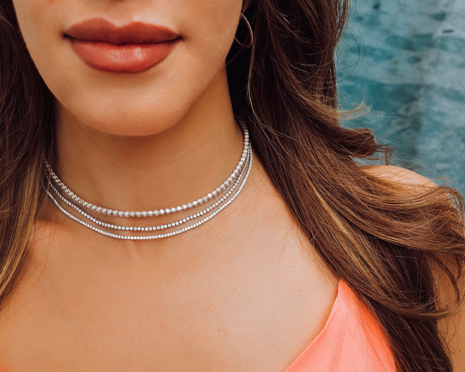 Classic Diamond Tennis Necklace