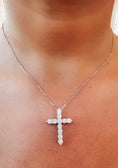 Load image into Gallery viewer, Large Diamond Cross Necklace
