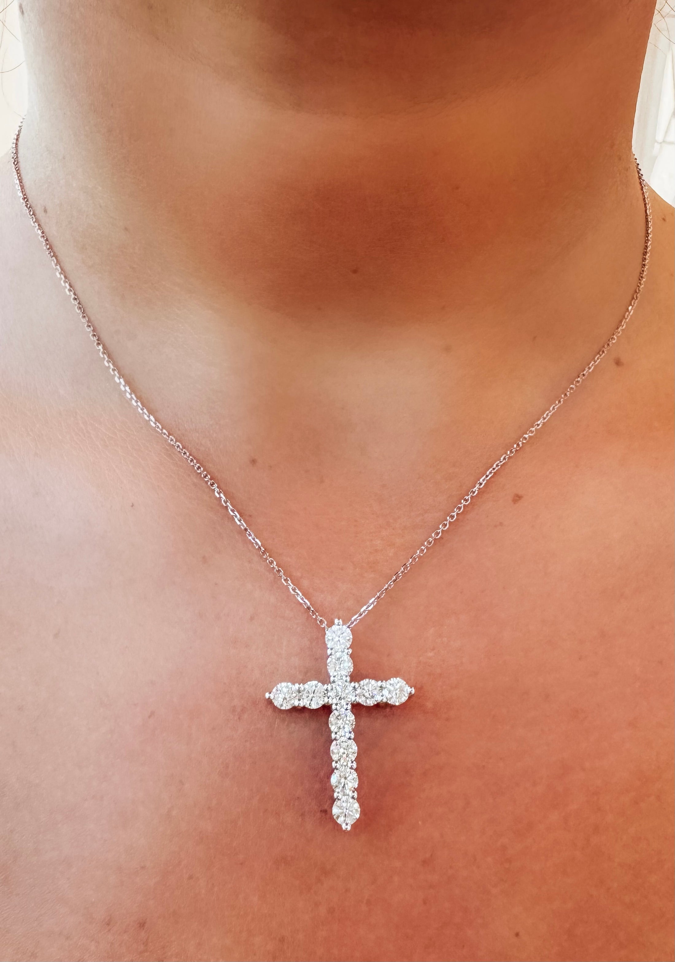 Large Diamond Cross Necklace