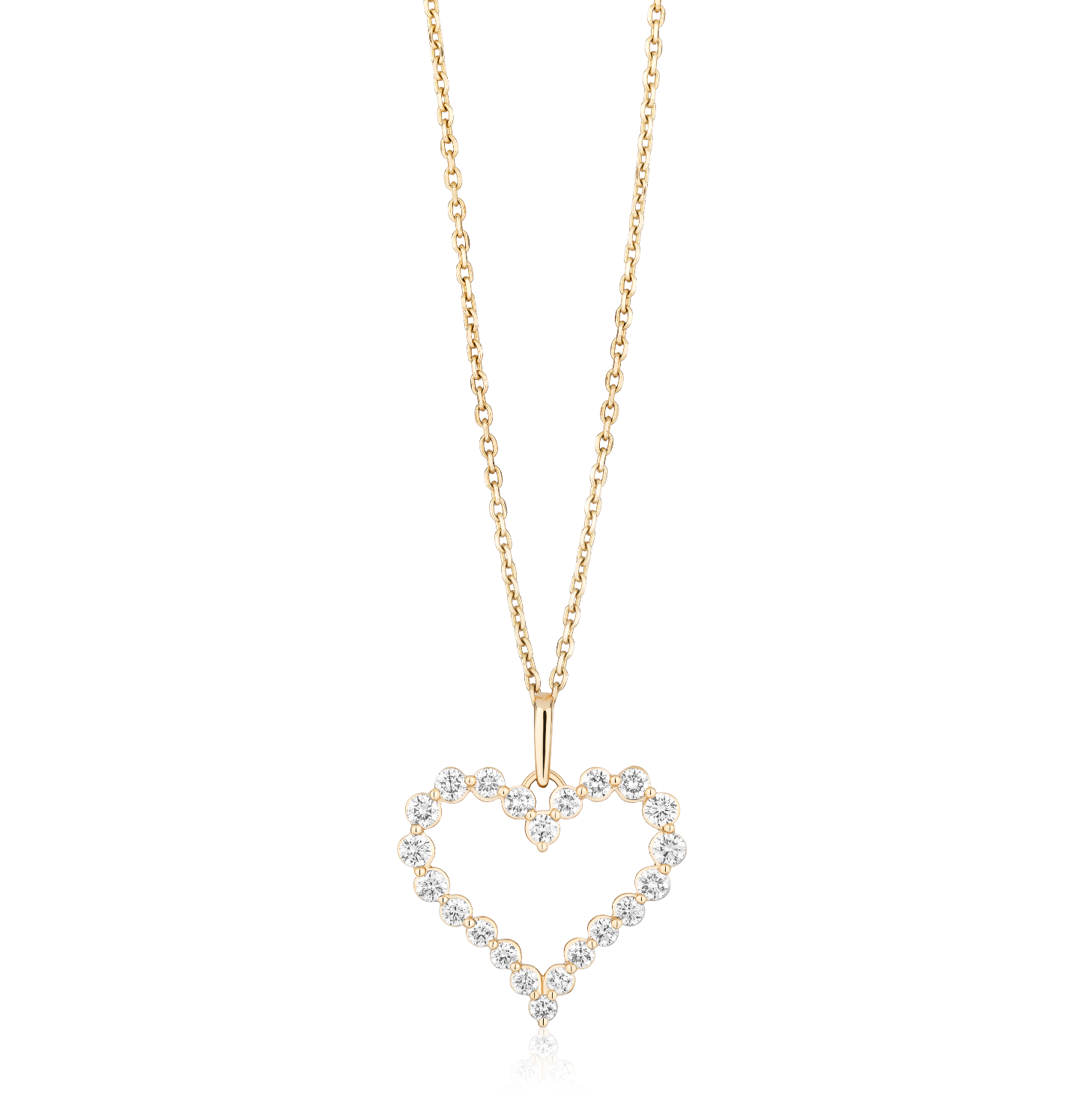 Diamond Open Heart Necklace