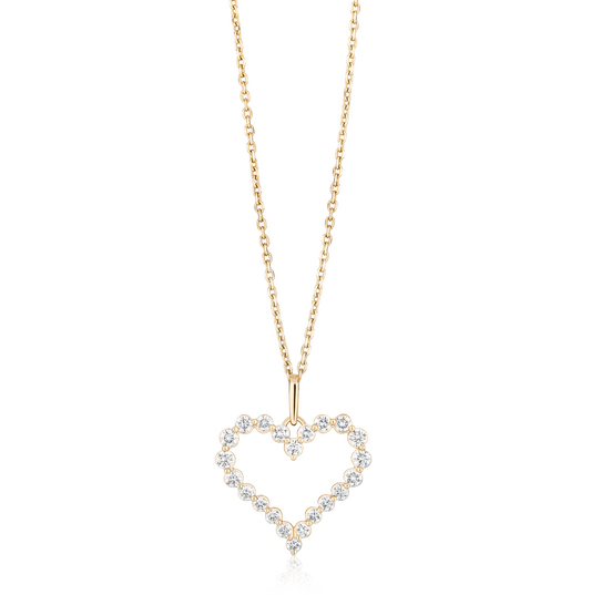 Diamond Open Heart Necklace