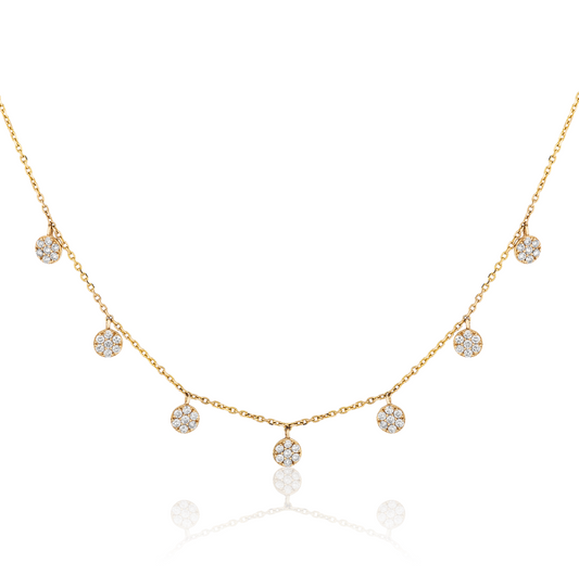 Diamond Disc Necklace