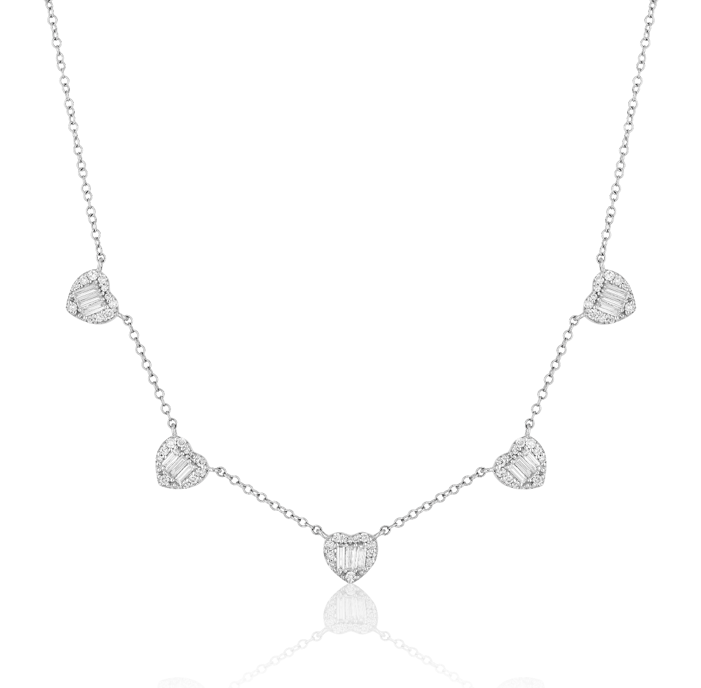 Diamond Illusion Hearts Pendant