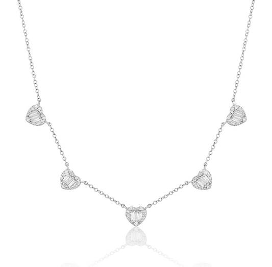 Diamond Illusion Hearts Pendant