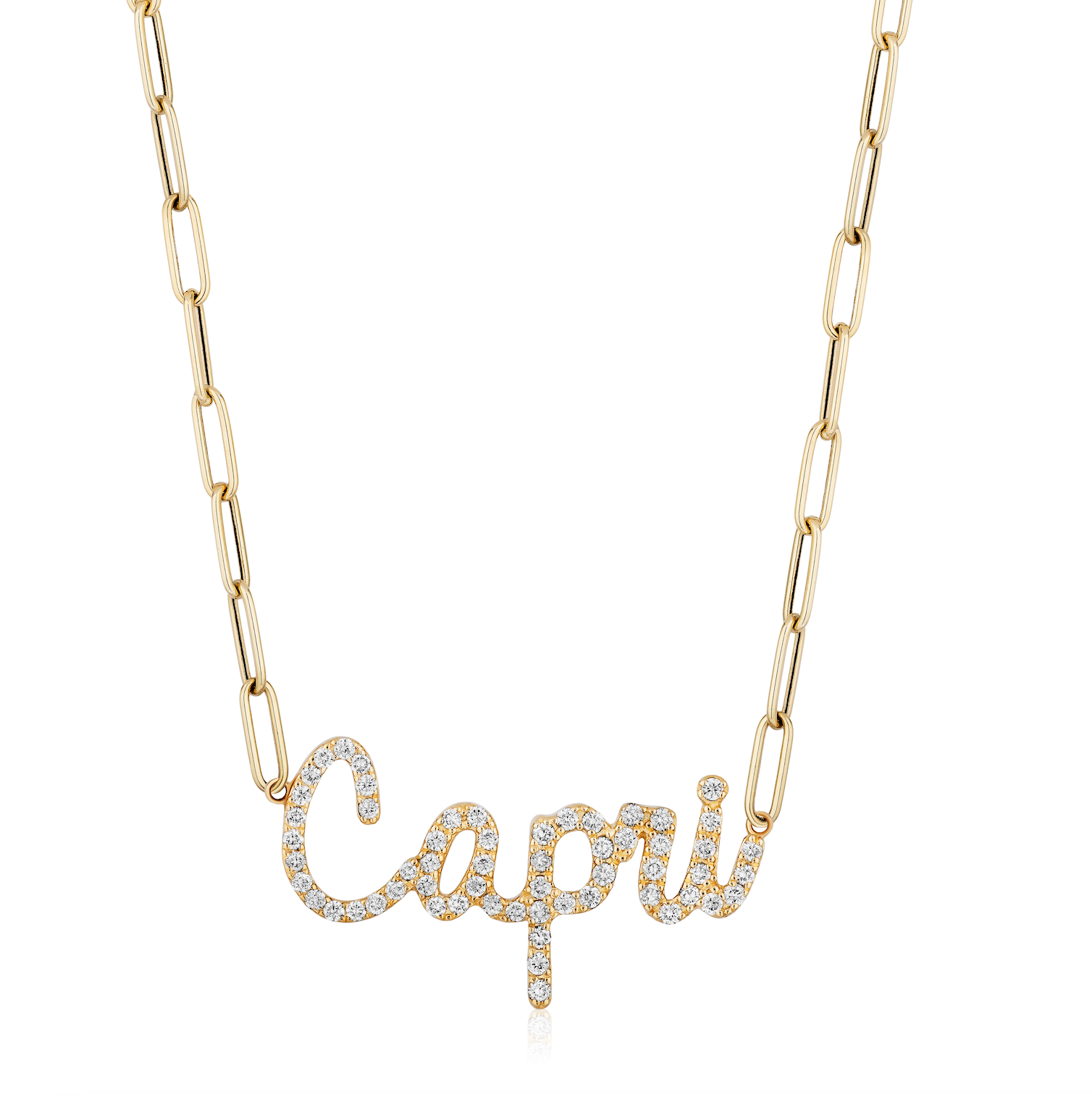 Custom Pavé Diamond Name Necklace